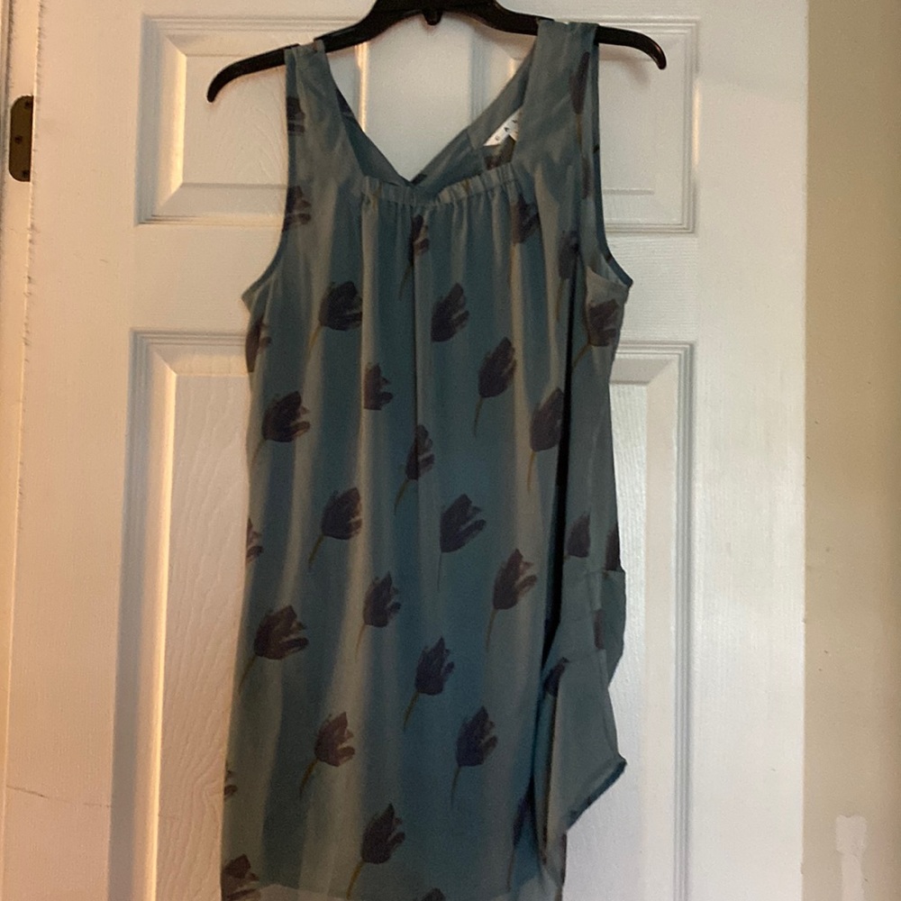 CAbi blue and purple tank top sz L